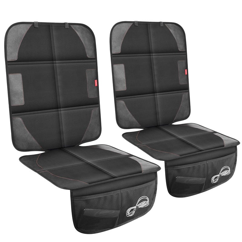 LUILANC Car Seat Protector with Thickest Padding,Waterproof 600D Fabric Child Baby Seat Protector with Storage Pockets,Non-Slip Pets Cover Leather Reinforced Vehicle Seat 2 Pack - Image 1